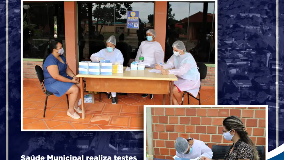 A Secretaria Municipal de Saúde realiza mutirão de testes em pontos estratégicos da Cidade durante todo o dia, com a intensão de detectar o vírus entre os moradores e bloquear a transmissão.
