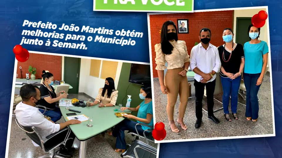 O prefeito esteve em reunião com a responsável pela Secretaria Estadual de Meio Ambiente e Recursos Hídricos, Miyuki Hyashida, quando realizou demandas relacionadas à sessão de uso dos prédios da Semarh, localizados na Praça do Centro de Atendimento ao Turista no Município.