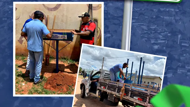 Prefeitura de Mateiros realiza instalação e reposição de novas lixeiras